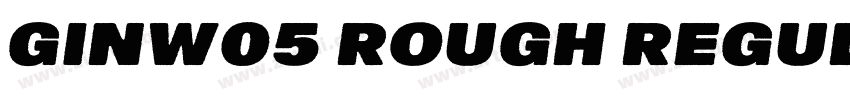 GinW05 Rough Regular字体转换